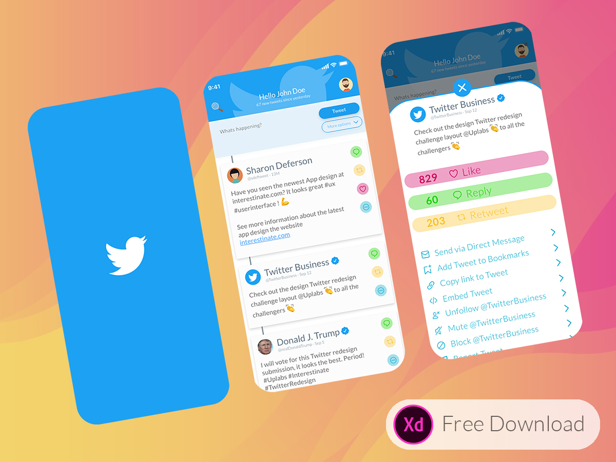 A redesign of the Twitter App